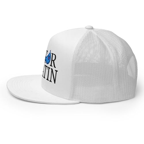 NX Motor Boatin Embroidered Flat Bill Trucker Hat High Crown Snapback Cap - color: White