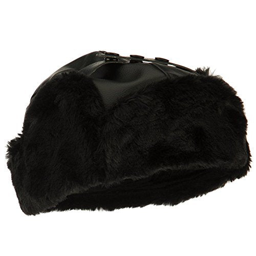 Broner Mens Vinyl Trooper Aviator Cap Hat - size: X-Large-XX-Large