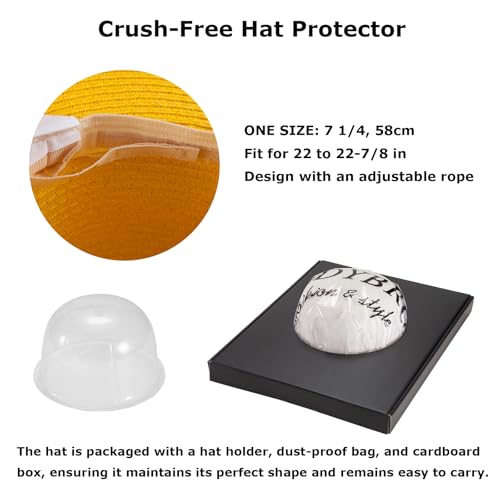Women's Wide Brim Sun Hat - UV Protection Floppy Straw Sunhat Summer 7 1/4 - color: 004 Yellow, Size 58cm, for 22 - 22 7/8" ( 7, 7 1/8, 7 1/4 )