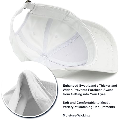 Loneshark Short Brim Baseball Hat for Running Small Bill Umpire Cap - color: White