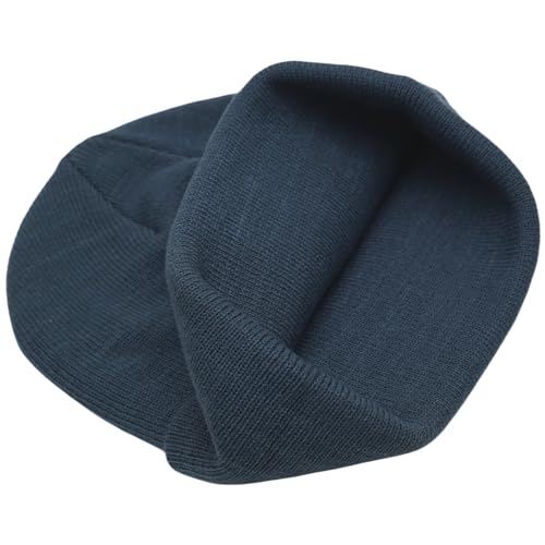 55cube Unisex Winter Beanie Hats Warm Thick Knit Cuffed Skullcaps - color: Dark Blue Green