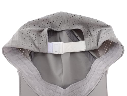 Connectyle Quick Dry Performance Run Hat for Men Women Lightweight Adjustable Sports Cap UPF 50+ Sun Protection Baseball Cap - color: Light Grey