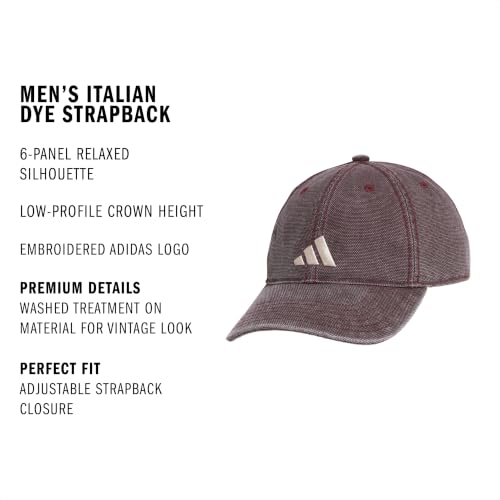 adidas Men's Ultimate Hat Baseball Cap - color: Maroon/Crystal Linen Beige/Dye