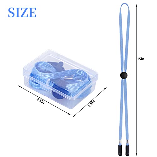 Sucrain 5 Pieces Adjustable Hat Strap Clips Hat Chin Cord for Golfing, Fishing, Boating - color: Muticolor