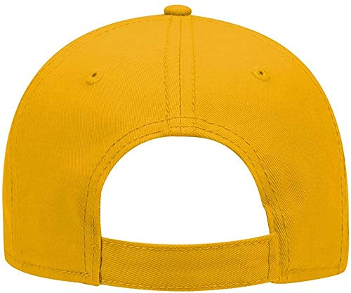 Ashen Fane 6 Panel Structured Low Profile Superior Cotton Twill Basic Baseball Hat - color: Gold
