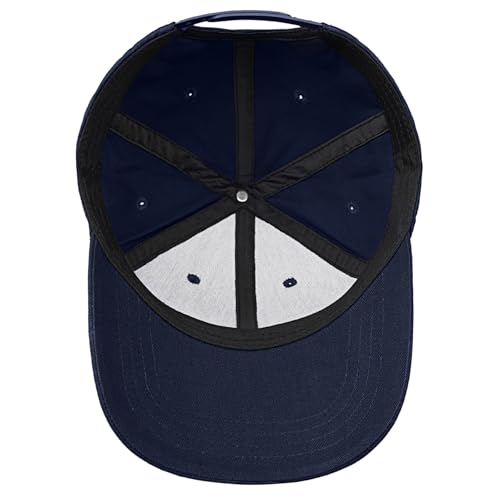 American Flag Baseball Cap for Men Women, Flag Embroidery & Adjustable Fit - color: Dark Blue / White