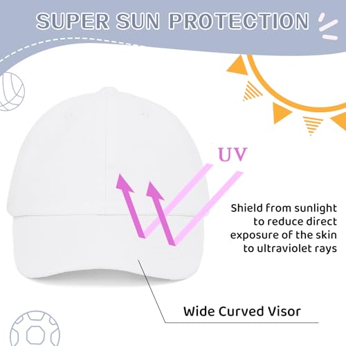 Durio Toddler Baseball Hat Cotton Baby Cap for Boys Girls 1-5T - color: White, size: 2-5T