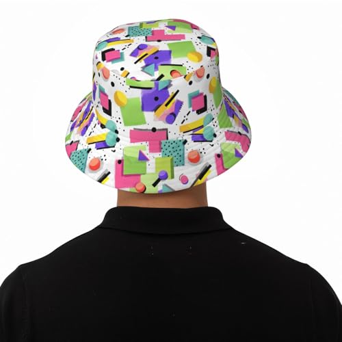 Bucket Hat for Men Women Packable Sun Hats Fisherman Outdoor Summer Travel Hiking Beach Caps - color: 8090s White
