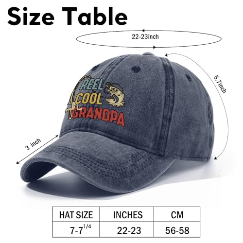 Fishing Adjustable Cotton Baseball Cap, Funny Trucker Hat Gift for Men Women Grandpa Dad Fishing Lover Fisherman - color: Navy Blue