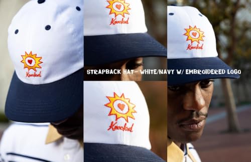 Krooked Skateboards Hat Sun Heart Strapback White/Navy