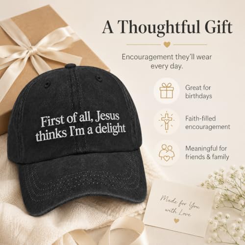 Man of God Husband Dad Embroidered Hat Camping Caps for Women - color: Faiths Can Move Mountains 13