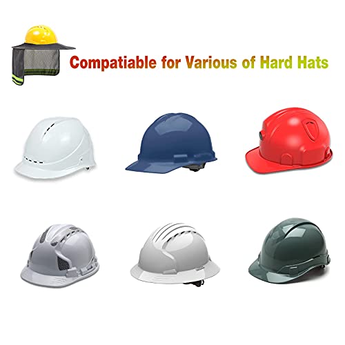 Hard Hat Sun Shade, High Vis Sun Visor Shade, Full Brim, Grey, 4PCS - color: 4 Packs Grey