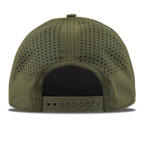 Branded Bills Bare Curved 5 Panel Rope Hat for Men - color: Loden
