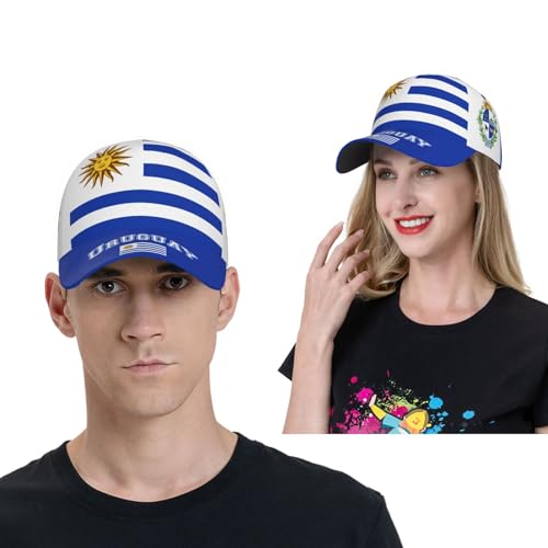 National Flags Baseball Cap for Men Women, Adjustable Trucker Hat Sun Visor Caps, Outdoor Dad Cap Patriotic Hat - color: Uruguayan Flag