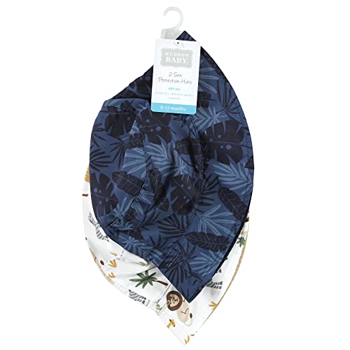 Hudson Baby Baby Hudson Baby Unisex Baby Sun Protection Hat - color: Tropical Safari, size: Newborn