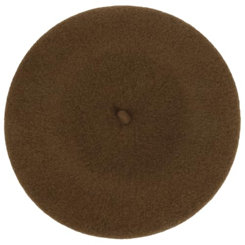Women's Beret Cashmere Wool French Hat Made in EU Women Autumn Winter - color: Brown, size: 6 7/8