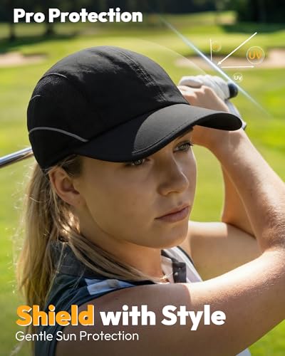 Mens Womens Baseball Caps Hat Breathable Sun Protection Running Golf Hats for Men Women for Outdoor Activities - color: Black