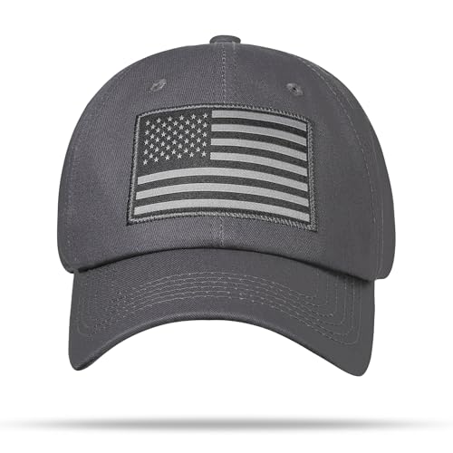 American Flag Hat, Adjustable Fit USA Baseball Cap for Men Women, Dad Hats, Outdoor Ball Caps for Casual Wear - color: Usa Flag-dark Gray