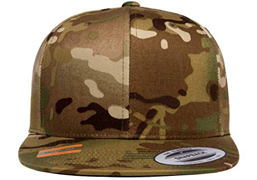6-Panel Structured Flat Visor Classic Snapback (6089) - color: Multicam