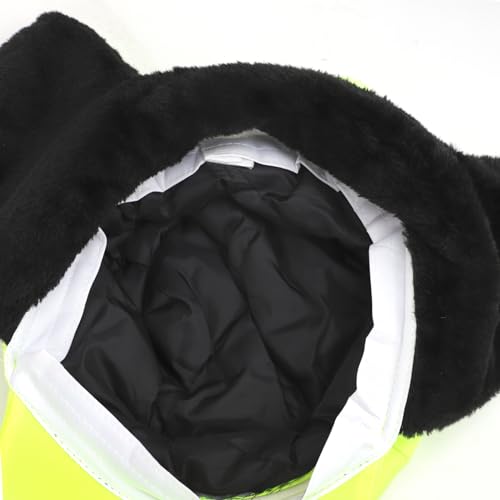 High Visibility Winter Ski Cap Warm Fleece Lined Pilot Visor Cap Windproof Earflap Peruvian Hunting Trapper Hat - color: Orange