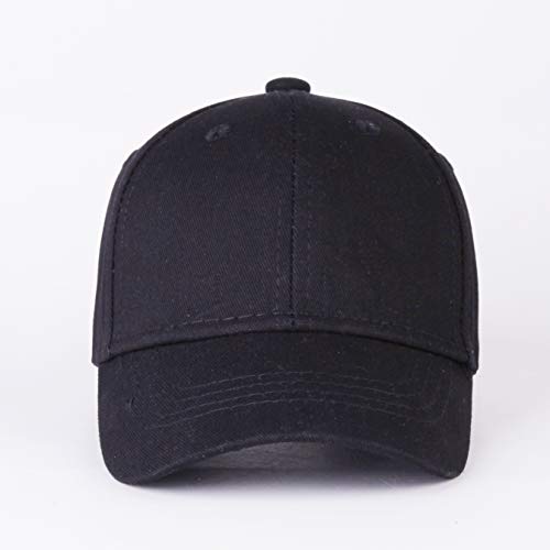 LANGZHEN Cotton Outdoor Toddler Girls Boys Plain Baseball Cap Baby Infant Structured Adjustable Hat for Kids Sun Hat - color: Black, size: Medium