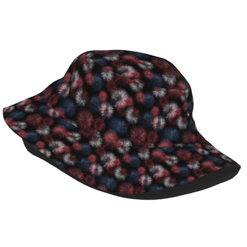 Bucket Hat for Men Women Packable Sun Hats Fisherman Outdoor Summer Travel Hiking Beach Caps - color: Firework