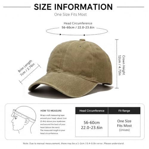 3 Pieces Vintage Washed Cotton Baseball Cap – Unisex Soft Unstructured Dad Hat for Men Women - color: Multicolor2