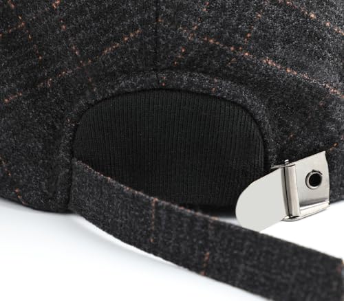 Sumolux Mens Newsboy Hat Flat Cap Gatsby Lvy Irish Hats Driving Cabbie - color: B Dark Grey Plaid