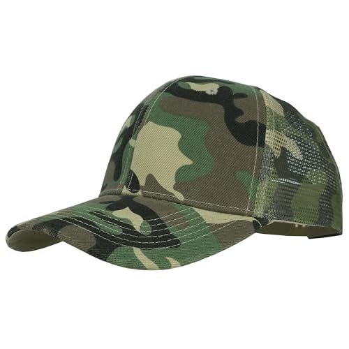 Gelante Mesh Trucker Hat Baseball Cap Structured Front Panel Wholesale LOT 12 Pack - color: Wood Land