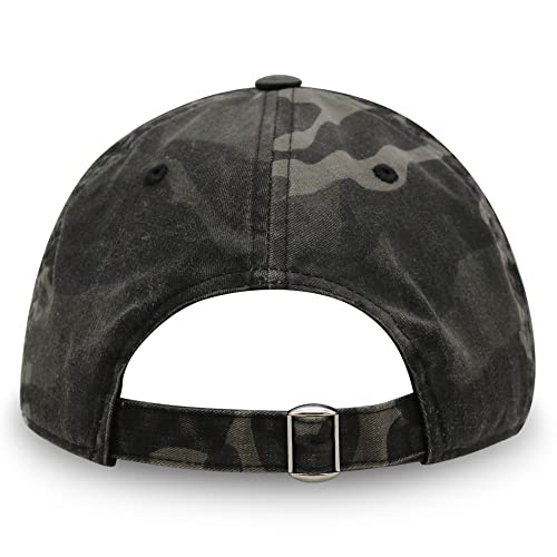 JPAK Bat-cat Premium Dad Hat Embroidered Cotton Baseball Cap Cat Kitty - color: Black Camo
