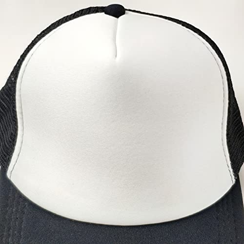 12 Pack Sublimation Hats for Men Blank Trucker Hats Bulk Snapback Mesh Women Baseball Caps DIY Custom 18 Colors - color: Black and White