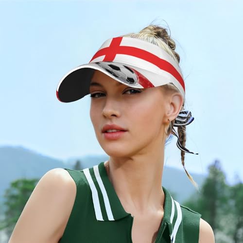 Adjustable Sun Visor Hats, Lightweight Open-Top Sports Visors - color: England
