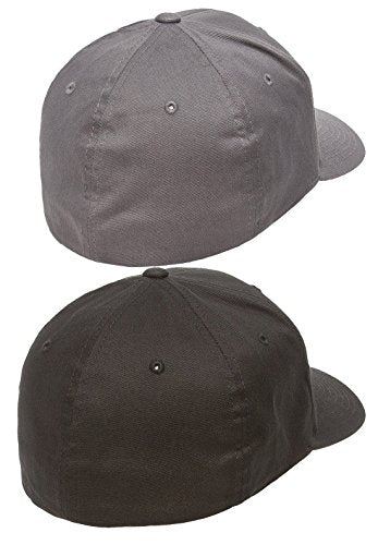 Flexfit Men's 5001 Hat - color: 1 Black & 1 Grey, size: Large-X-Large