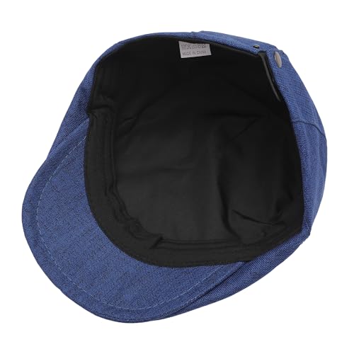 ZLYC 남성용 여름 플랫 캡 Scally Ivy Gatsby Newsboy Beret Driver Cabbie 사냥 모자 - color: 플레인 네이비