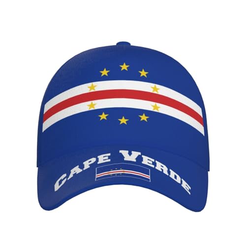 National Flags Baseball Cap for Men Women, Adjustable Trucker Hat Sun Visor Caps, Outdoor Dad Cap Patriotic Hat - color: Cape Verde Flag