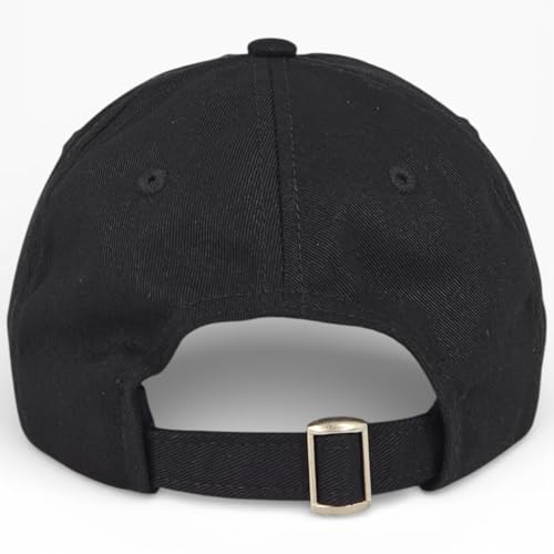 E BY ELIDAN New York Hat, Embroidered Cotton Dad Hat, Adjustable NYC Cap - color: Black