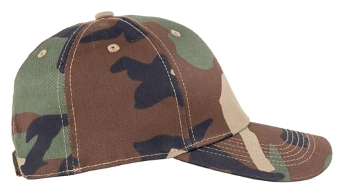 TK Flex Blank Hats, Adjustable Plain Hats, Casual Women's and Men's Hats, Baseball Caps for Patches and Embroidery, 12 Pack - color: Woodland Camo