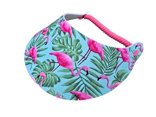 Women's Beautiful Designs Lightweight Packable Foam Visor for Sun Protection and Outdoor Activities - color: Flamingos 4