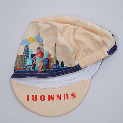 Funny Cycling Cap - Polyester Skull Cycling Hat-Under Helmet -Cartoon Cycling Helmet Liner Breathable&Sweat Uptake - color: Fuu-ff
