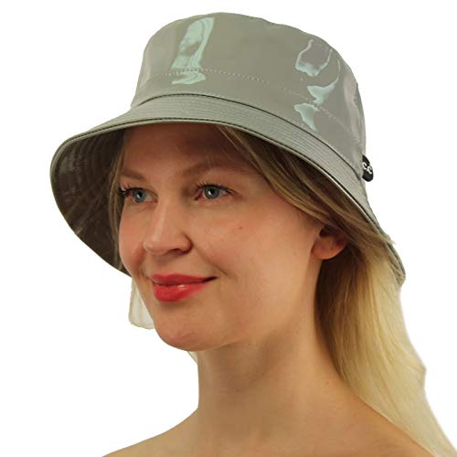 C.C Rain Waterproof Bucket Boonie Bush Fisherman Hiking Wide Brim Cap Hat - color: Gray