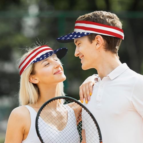 United States 250th Anniversary Hat America Patriotic Visor Caps for Women Men Adjustable Sun Hat - color: American Flag 2