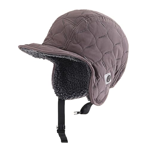 Unisex Winter Warm Aviator Earflap Hat Double-Side-Wear Sherpa Lined Trapper Hat Pilot Cap Outdoor Ski Hunting Cycling - color: Coffee