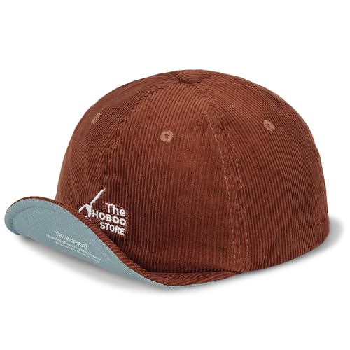 Croogo Corduroy Short Brim Baseball Cap Low Profile Soft Dad Hats for Men - color: Burntorange