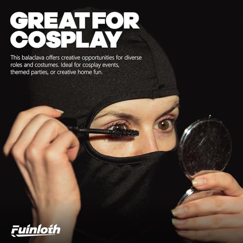 Fuinloth Balaclava Ski Mask, Motorcycle Summer Thin Cooling UV Protection - color: Chocolate