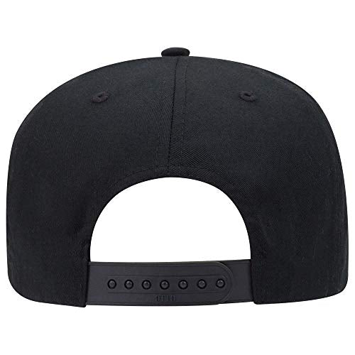 OTTO 6 Panel Pro Style Cotton Blend Twill Cap - color: Black