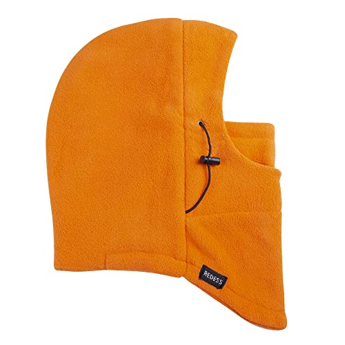 REDESS Winter Windproof Hat, Unisex Children Heavyweight Balaclava, Ski Mask with Thick Warm Fleece Face Cover - color: Orange