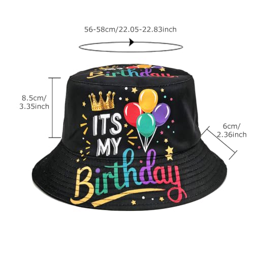 Quanhaigou Bucket Hats Unisex Summer Travel Beach Fisherman Cap for Men Women Teens - color: Birthday Party