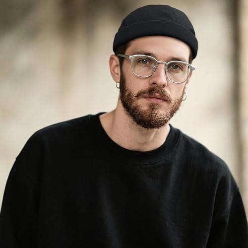Croogo Quick Dry Docker Cap Lightweight Breathable Brimless Hats for Men - color: Fm2507b-black