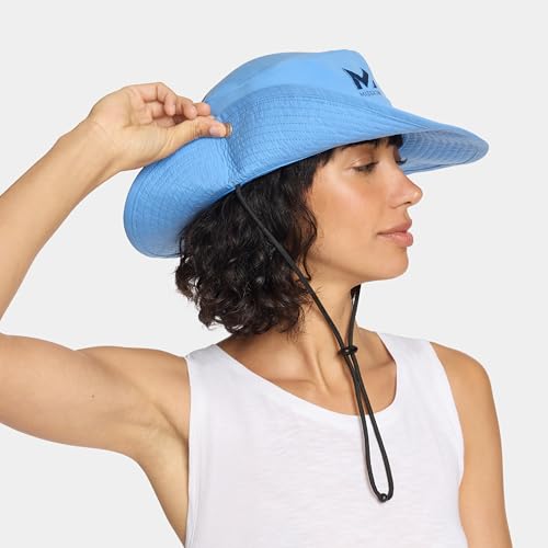 MISSION Cooling Bucket Hat - Unisex Wide-Brim Hat for Men & Women - Lightweight, Foldable & Durable - Cools Up to 2 Hours - color: Vibrant Blue