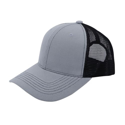ZH 12 Pack Mesh Trucker Hats, Bulk Baseball Caps for Men and Women, Trucker Cap Wholesale - color: Dgray-black